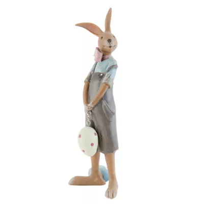 Clayre & Eef Hase Hose grau Osterei ca. 8 x 5 x 18 cm