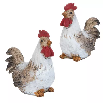 Clayre & Eef Dekoration rooster 9 cm