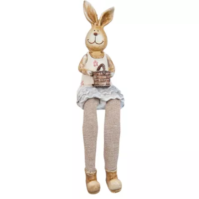 Clayre & Eef Dekofigur Kaninchen 14 cm
