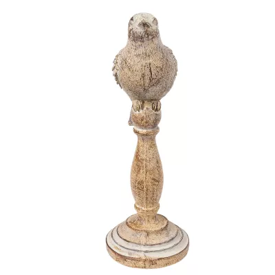 Clayre & Eef Dekoration Vogel aus Holz 7x10x20 cm