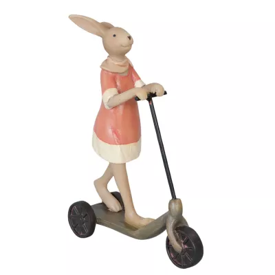 Clayre & Eef Dekofigur Kaninchen girl with step 15x4x18 cm