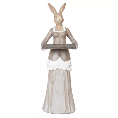 Clayre & Eef Dekofigur Kaninchen girl 12x12x33 cm