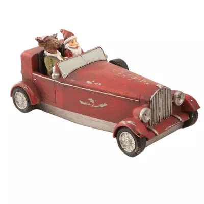 Clayre & Eef Weihnachtsmann im Auto 18x9x9 cm