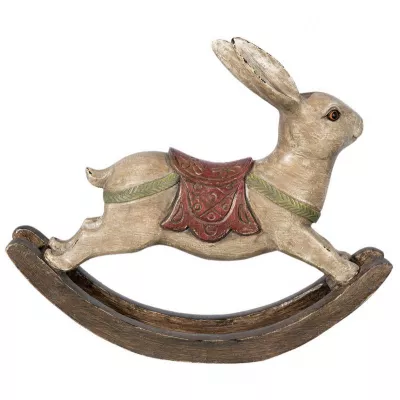 Clayre & Eef Rocking bunny 34x8x29 cm