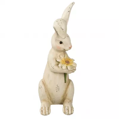 Clayre & Eef Dekofigur Kaninchen 13x11x30 cm