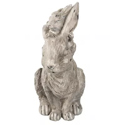 Clayre & Eef Decoration Kaninchen 33x15x32 cm