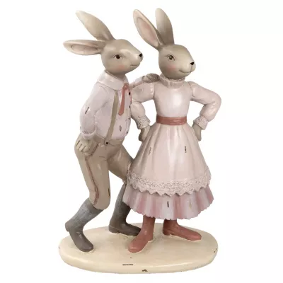 Clayre & Eef Dekofigur Kaninchens 15x10x23 cm
