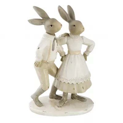 Clayre & Eef Dekofigur Kaninchen 15x10x23 cm