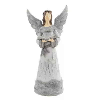 Engel mit Buch 15x11x29 cm
