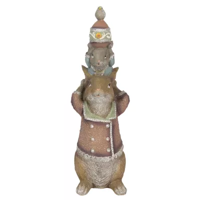 Clayre & Eef Decoration Kaninchen 12x11x34 cm
