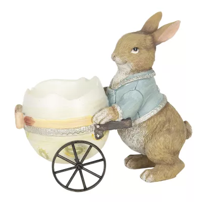 Clayre & Eef Decoration Kaninchen 16x9x14 cm