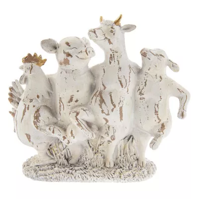 Clayre & Eef Dekoration tanzende Tiere 28x9x24 cm