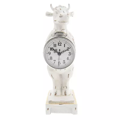 Clayre & Eef Dekoration Kuh Uhr 13x10x32 cm / 1xAA