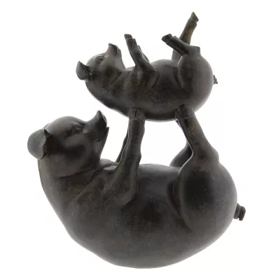 Clayre & Eef Dekoration Schweinen 27x13x32 cm