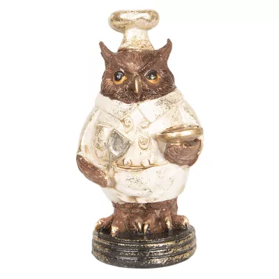 Clayre & Eef Dekoration Eule 8x7x14 cm