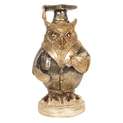 Clayre & Eef Dekoration Eule 7x7x14 cm
