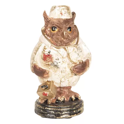 Clayre & Eef Dekoration Eule 7x7x13 cm