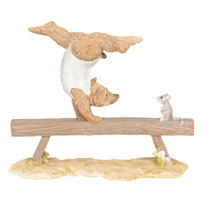 Clayre & Eef Dekoration Bär Gymnastik 18x6x15 cm