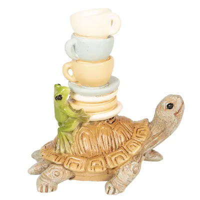 Clayre & Eef Dekoration Schildkröte 8x6x9 cm