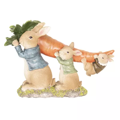 Clayre & Eef Dekoration Kaninchen 24x8x16 cm