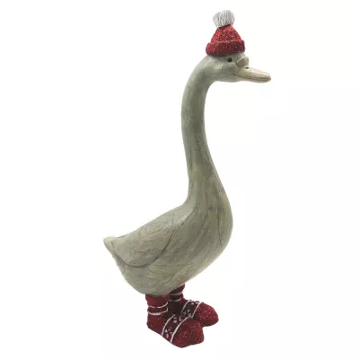 Clayre & Eef Dekoration Schwan 15x7x27 cm