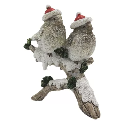 Clayre & Eef Dekoration Vögel 13x6x11 cm