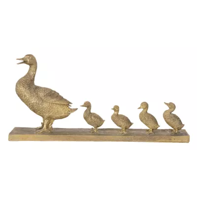 Clayre & Eef Dekoration Ente mit küken 57x11x27 cm