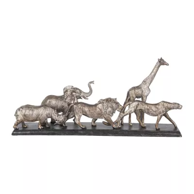 Clayre & Eef Dekoration wilde Tiere 51x10x22 cm