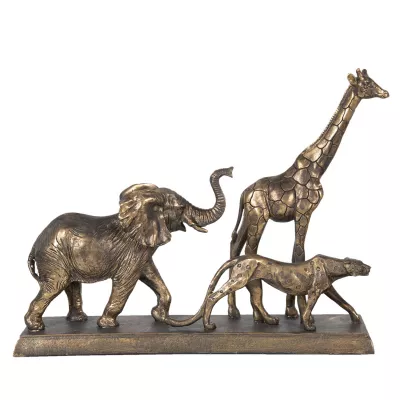 Clayre & Eef Dekoration wilde Tiere 44x10x33 cm