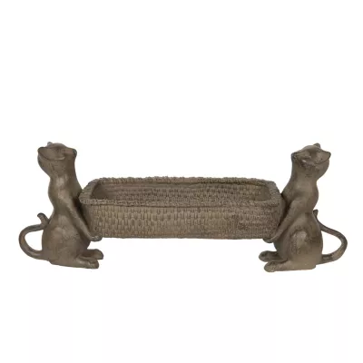 Clayre & Eef Dekoration Schale Katzen 48x14x17 cm