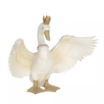 Clayre & Eef Dekoration Schwan 41x27x32 cm