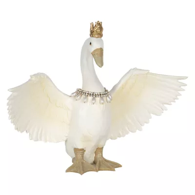 Clayre & Eef Dekoration Schwan 28x12x21 cm