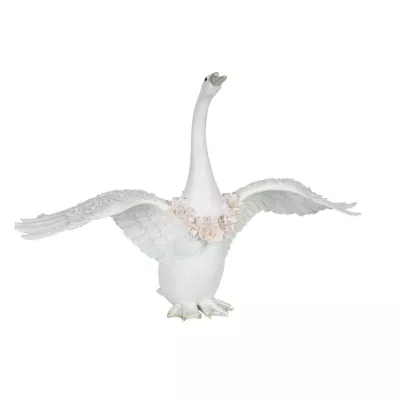 Clayre & Eef Dekoration Schwan 40x16x27 cm