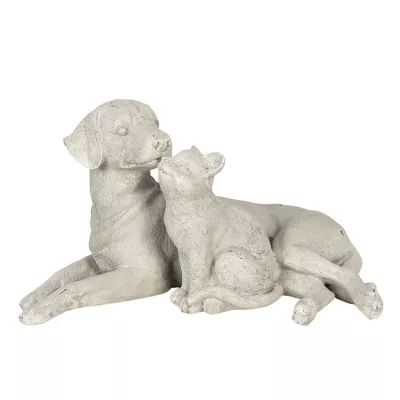 Clayre & Eef Dekoration Hund und Katze 46x27x25 cm