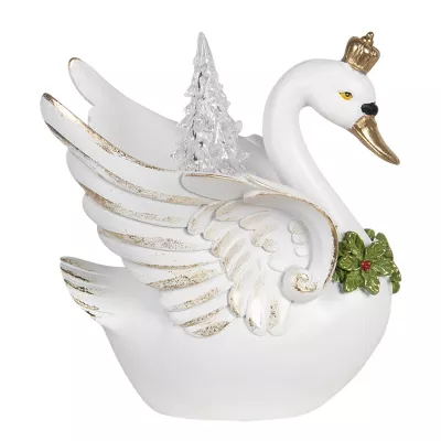 Clayre & Eef Dekoration Schwan 17x15x19 cm