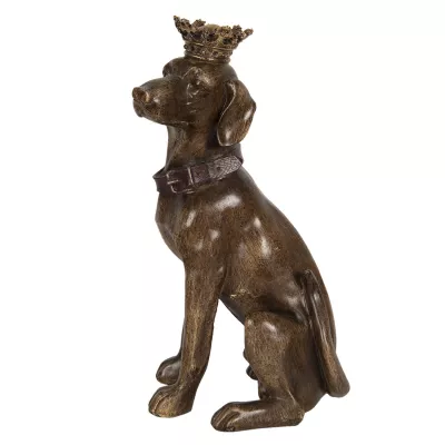 Clayre & Eef Dekoration Hund sitzend 21x18x40 cm