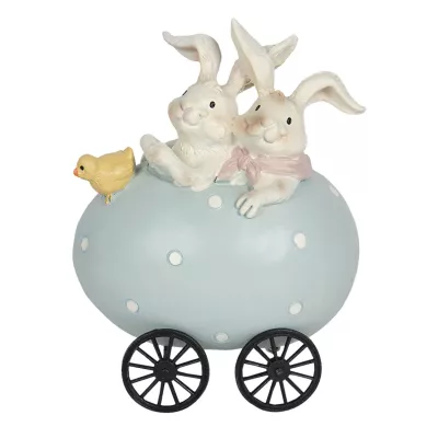 Clayre & Eef Dekoration Tiere im Wagen 10x7x13 cm