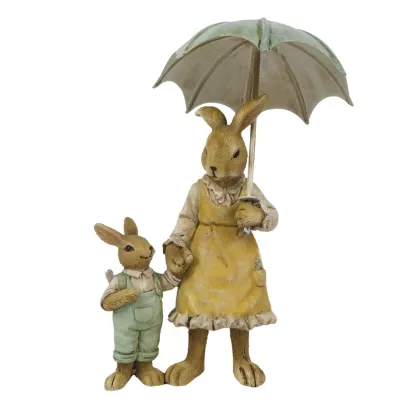 Clayre & Eef Dekoration Kaninchen 9x4x13 cm