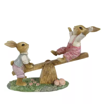 Clayre & Eef Dekoration Kaninchen 18x8x13 cm