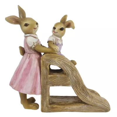 Clayre & Eef Dekoration Kaninchen 14x6x15 cm
