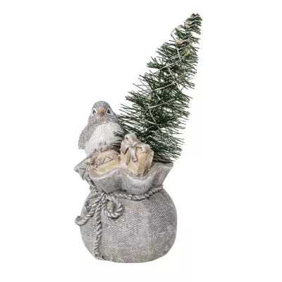 Clayre & Eef Dekoration Vogel LED 9x9x15 cm
