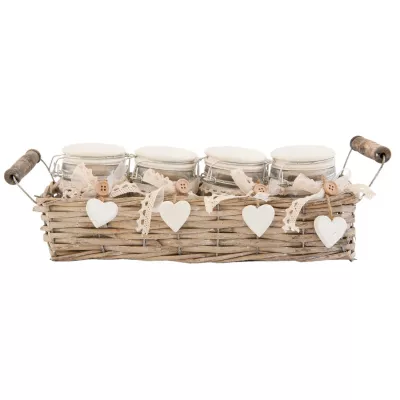 Clayre & Eef Basket + jar (4) 31x10x10 cm