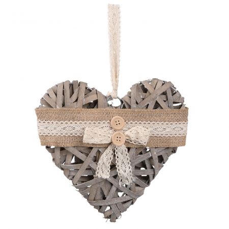 Clayre & Eef Girlande heart 20x20x2 cm