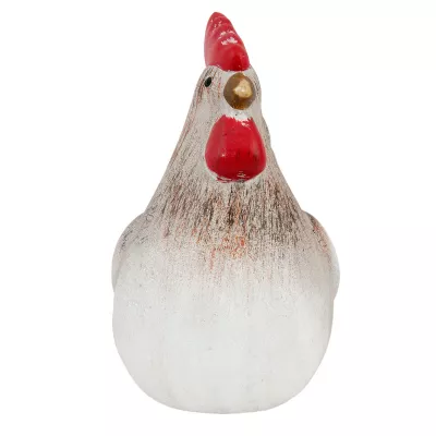 Clayre & Eef Dekoration Figur Hahn 14x9x14 cm