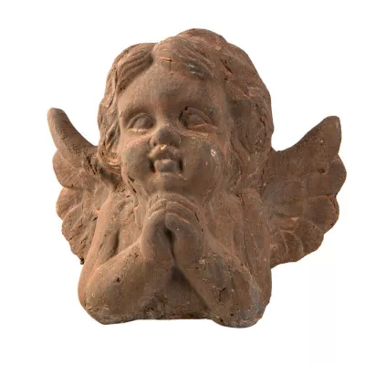 Clayre & Eef Engel Büste Büstenkopf aus Terrakotta 21x15x19 cm