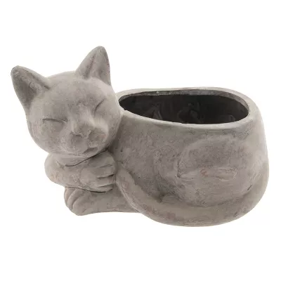 Clayre & Eef Blumentopf Katze 26x15x16 cm