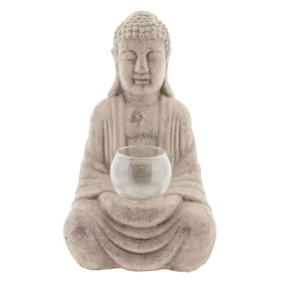Clayre & Eef Teelichthalter Buddha 17x14x29 cm