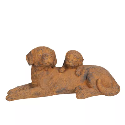 Clayre & Eef Dekoration Hunde liegend 57x29x26 cm