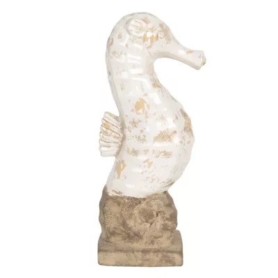 Clayre & Eef Dekoration Seepferdchen 19x14x43 cm