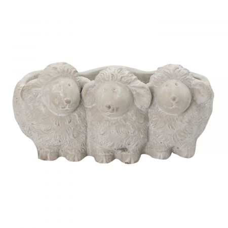 Clayre & Eef Blumentopf Schafen 26x20x12 cm